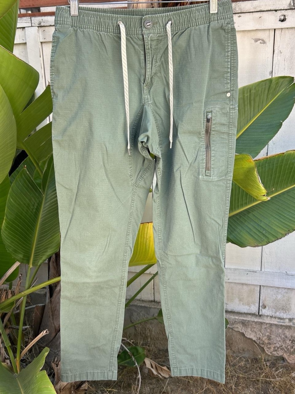 Vuori Ripstop Drawstring Jogger Pants Large Green 31x30 Outdoor